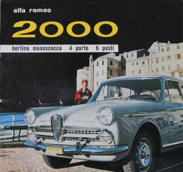Alfa Romeo 2000 Berlina Monoscocca 1959 Carbrochure (4582)