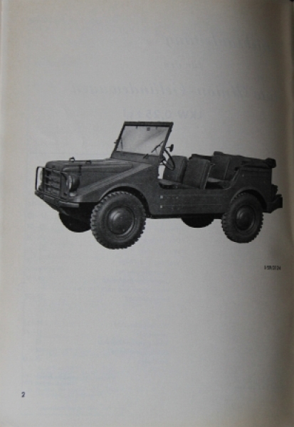 DKW Munga Auto-Union All-Terrain Vehicle 1959 Owner Manual (4606)