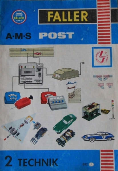 Faller "Auto Motor Sport Post - Technik" 1967 Spielzeugprospekt (4645)