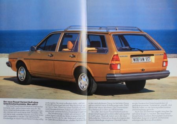 Volkswagen Passat Variant Modelprogram 1980 two Carbrochures (2936)