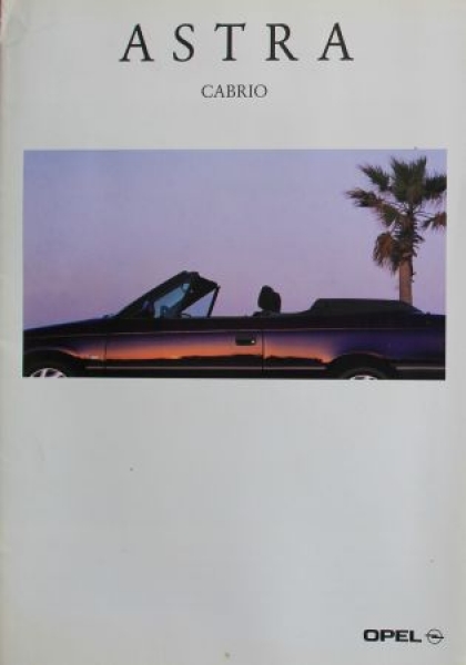 Opel Astra Cabrio Modelprogram 1993 Carbrochure (2868)
