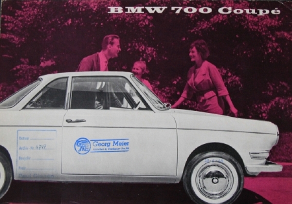 BMW 700 Coupe Modelprogram 1959 Carbrochure (4728)