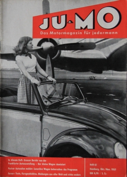 "Ju-Mo - Das Motormagazin fuer Jedermann" 1957 Motor-Magazine (2367)