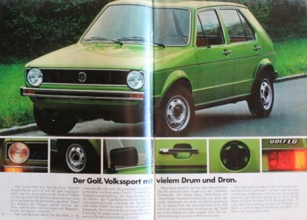 Volkswagen Rabbit Modelprogram 1976 Carbrochure (2831)