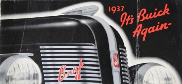 Buick 8 Modelprogram 1937 "It's Buick again" Carbrochure (4786)