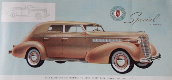 Buick 8 Modelprogram 1937 "It's Buick again" Carbrochure (4786)