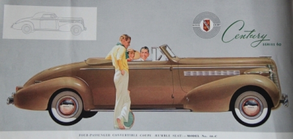 Buick 8 Modelprogram 1937 "It's Buick again" Carbrochure (4786)