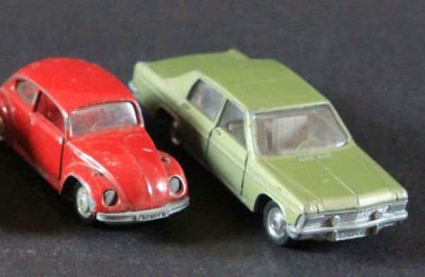 Schuco Lot 1972 five Cars Renault, Opel, VW, BMW DieCast Models (1761)