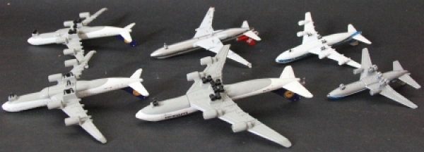 Schuco Boing 747 Aeroplanes 1975 six Metalmodels different Airlines (4827)