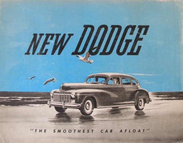 Dodge Modellprogramm 1946 "The smoothest car afloat" Automobilprospekt (4873)