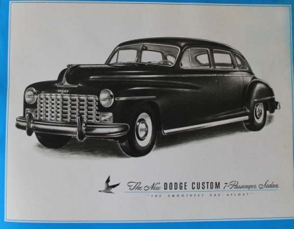 Dodge Modelprogram 1946 "The smoothest car afloat" Carbrochure (4873)
