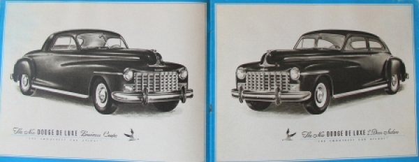 Dodge Modelprogram 1946 "The smoothest car afloat" Carbrochure (4873)