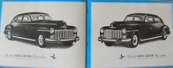 Dodge Modelprogram 1946 "The smoothest car afloat" Carbrochure (4873)