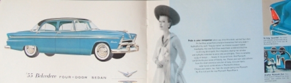 Plymouth Belvedere Modelprogram 1955 Carbrochure (4884)