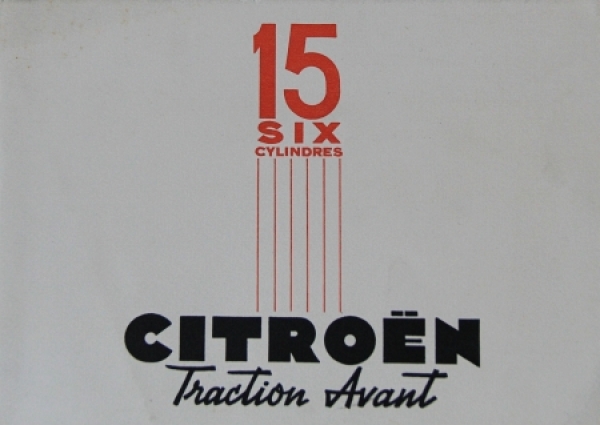 Citroen 15 CV Traction Avant Six Cylindres Modelprogram 1949 Carbrochure (4910)