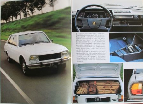 Peugeot 504 Modelprogram 1980 Carbrochure (4898)