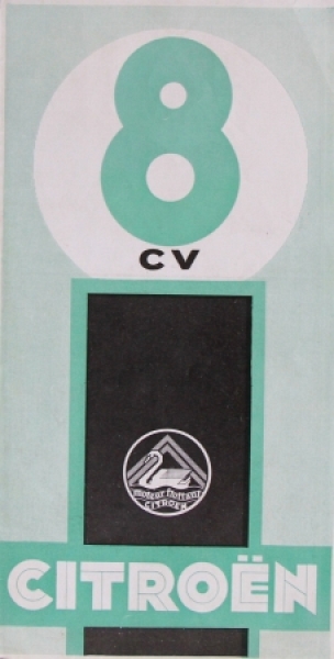 Citroen 8 CV Modelprogram 1933 Carbrochure (4921)