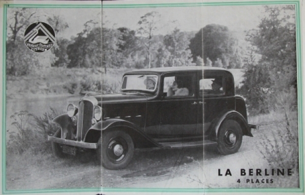 Citroen 8 CV Modelprogram 1933 Carbrochure (4921)