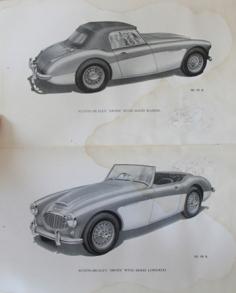 Austin Healey 100 six Cylindre 1957 Owners Manual (4922)