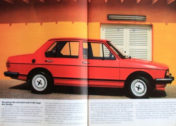 Volkswagen Jetta  Modelprogram 1983 Carbrochure (4840)
