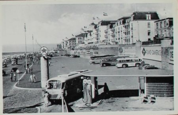 Texaco Caltex Tankstelle Scheveningen 1950 Werbe-Postkarte (3033)