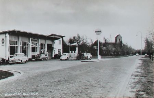 Shell Gasstation Markneese 1955 Advertising-Postcard (3032)