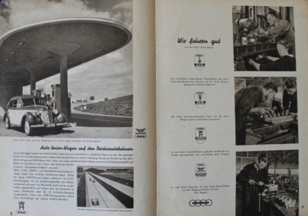 Auto-Union "Die vier Ringe" Factory-Magazine 1938 (4957)