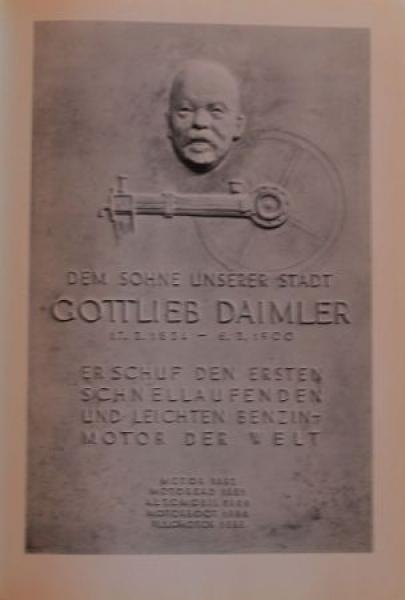 Graevenitz "Das Gottlieb-Daimler-Denkmal in Schorndorf" Daimler-Biography 1950 (4526)