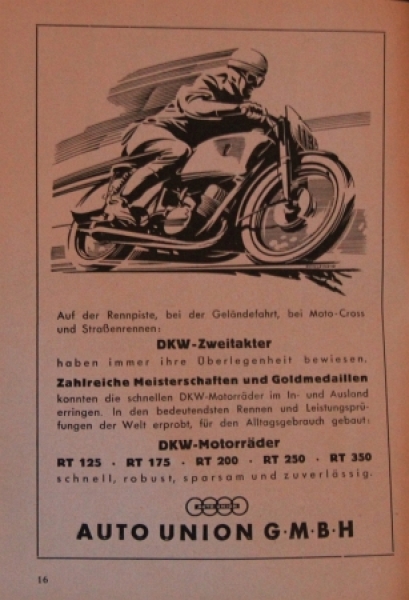 "Dreieck-Rennen" Dieburg April 1954 Rennprogramm (4974)