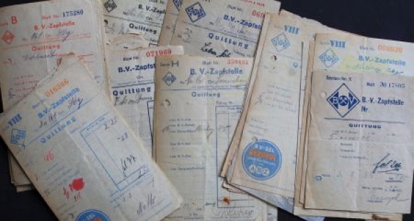 BV Aral Zapfstellen-Quittungen 1936 Deropol Oel (3058)