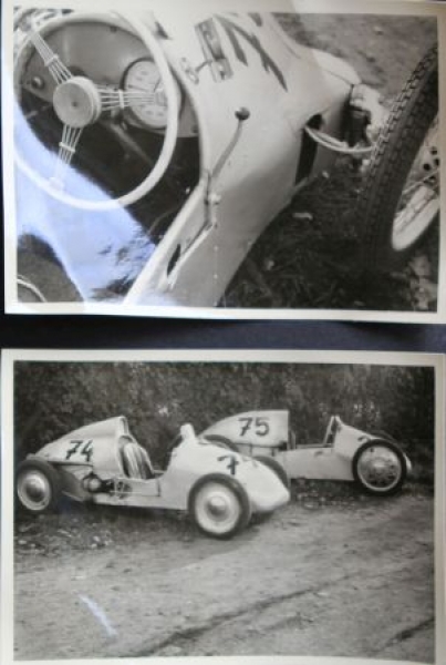 Motorracingcar 1952 SelfconstructionFormula II three original photos (3085)