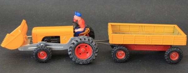 CKO Kellermann Tractor loader with trailer 1970 tinmodel in original box (5006)