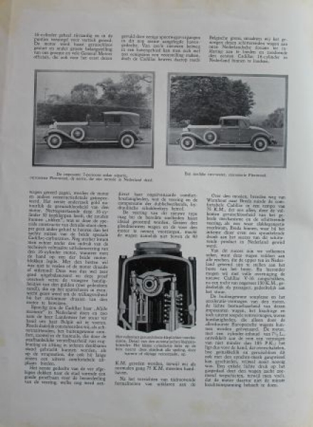 Cadillac V16 Modelprogram 1930 "De eerste V16 in Nederland" Carbrochure (3062)