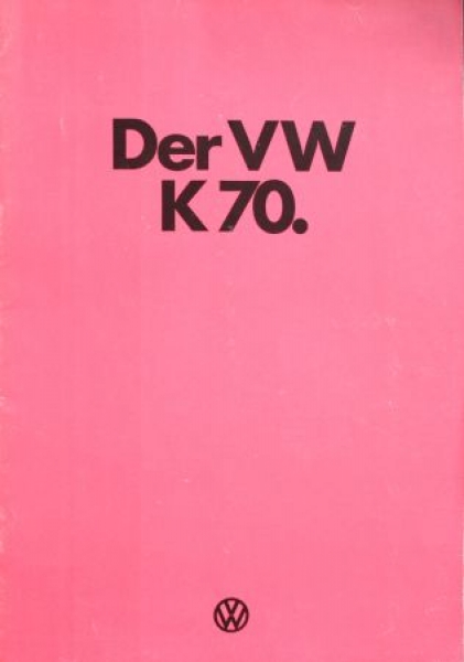 Volkswagen K 70 Modelprogram 1973 Carbrochure (6358)