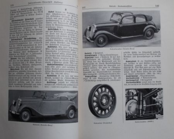 Georges "Woerterbuch der Kraftfahrt" Vehicletechnic 1938 (6364)