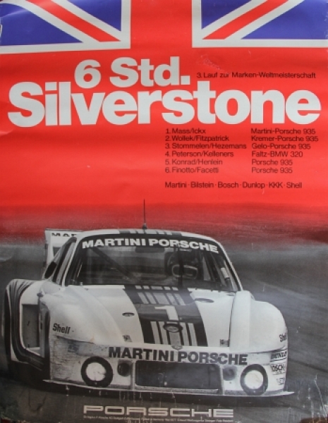 Porsche 1978 "6 Std. Silverstone" Original Racing-Poster (5054)