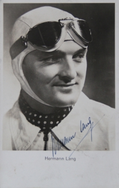 Hermann Lang Racingdriver 1938 original autograph (5058)