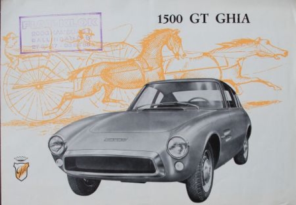 Ghia 1500 GT Modellprogramm 1962 Automobilprospekt (3077)