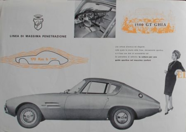 Ghia 1500 GT Modelprogram 1962 Carbrochure (3077)