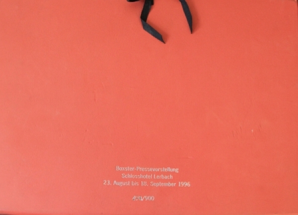 Porsche Boxster Artistmap 1996 "Pressevorstellung Schloss Lerbach" Leather limited Automobilmap (5127)