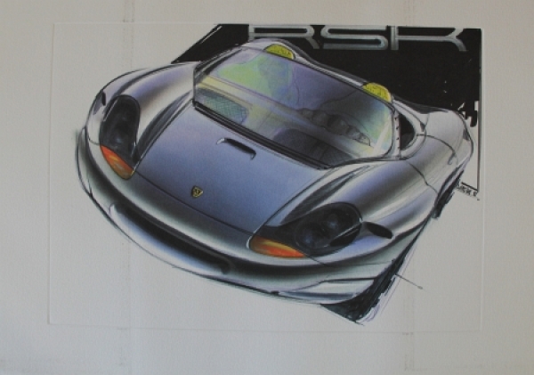 Porsche Boxster Artistmap 1996 "Pressevorstellung Schloss Lerbach" Leather limited Automobilmap (5127)