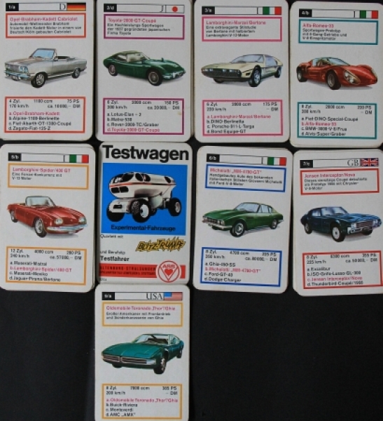 Altenburg Spielkarten "Testwagen - Experimental-Fahrzeuge" 1967 Cardgame (5145)