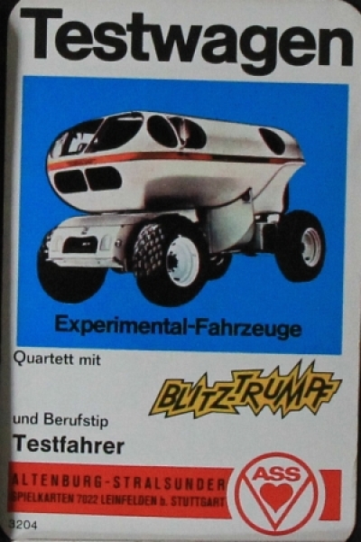 Altenburg Spielkarten "Testwagen - Experimental-Fahrzeuge" 1967 Cardgame (5145)