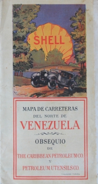 Shell Straßenkarte 1928 Venezuela  Lubricantes (5149)