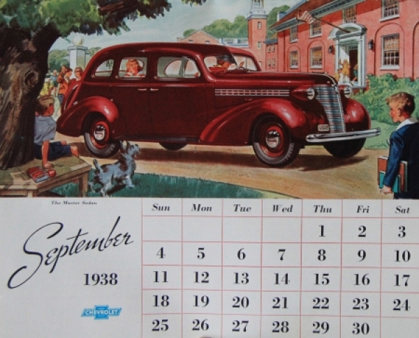 Chevrolet Master Deluxe Yearcalendar 1938 (5155)