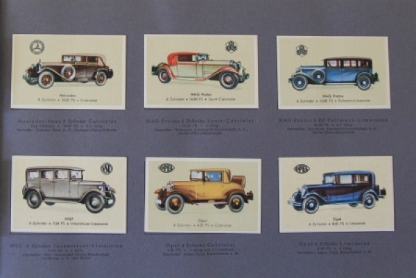 Abdulla Cigarettes "Automobile der bekanntesten Marken" 1928 Car-Scrapbook  (5237)
