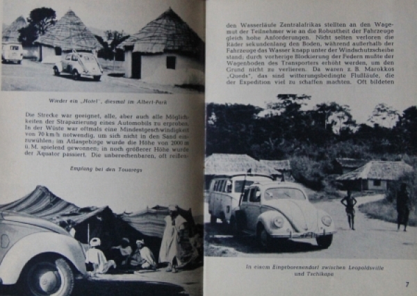 Volkswagen Modelprogram 1951 "Im VW quer durch Afrika" Carbrochure (5287)