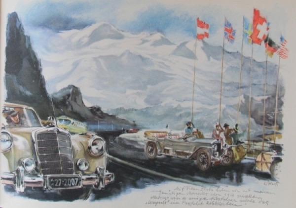 Liska Mercedes-Benz Map 1955 with Hans Liska drawings (9228)