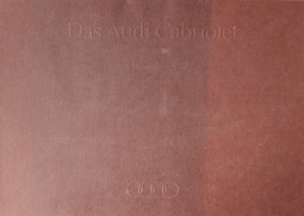 Audi Modellprogramm 1990 "Das Audi Cabriolet" Carbrochure-Map (5357)