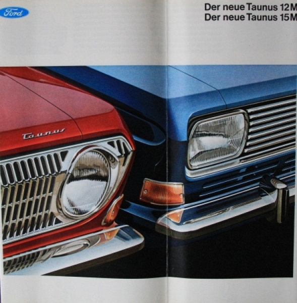 Ford Taunus 12 M + 15 M Modelprogram 1966 "Der neue Taunus" Carbrochure (5396)